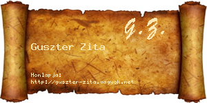 Guszter Zita névjegykártya